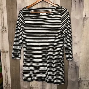 Liz Claiborne sm black and white tunic shi…